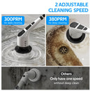 Limpador elétrico. Equipada com várias cabeças de escova intercambiáveis (macia/dura), cabo de alimentação retrátil e removível, alimentada por USB, adequada para limpeza de banheiros, pisos, azulejos, boxes de chuveiro, janelas, cozinhas, etc. Uma esco