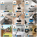 Limpador elétrico. Equipada com várias cabeças de escova intercambiáveis (macia/dura), cabo de alimentação retrátil e removível, alimentada por USB, adequada para limpeza de banheiros, pisos, azulejos, boxes de chuveiro, janelas, cozinhas, etc. Uma esco