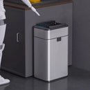 Lixeira Lata de lixo com sensor inteligente, doméstica com tampa, banheiro, cozinha, sala de estar, escritório, embalagem automática, latas de lixo de grande capacidade Lixeira(Silver,15L)