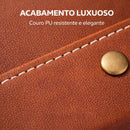 Estojo Porta Óculos Dobrável para Viagem Marrom