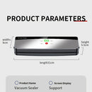 Seladora de Alimentos Automática, Máquina de Embalagem a Vácuo Portátil Multifuncional, Recarregável via USB, Inclui 10 Sacos, Selagem Duradoura para Manter a Frescura, Ideal para Cozinha e Piqueniques ao Ar Livre, Bateria de 2000mAh para Maior Autonomia,